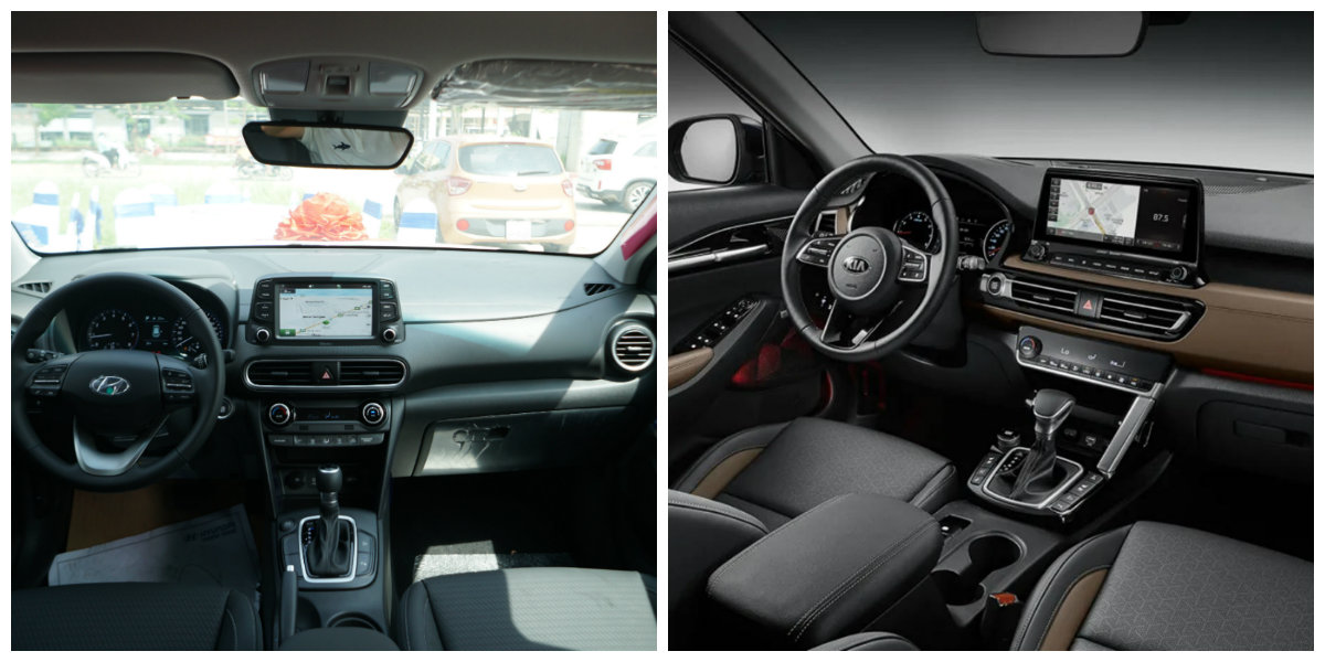 Nội thất Hyundai Kona và Kia Seltos